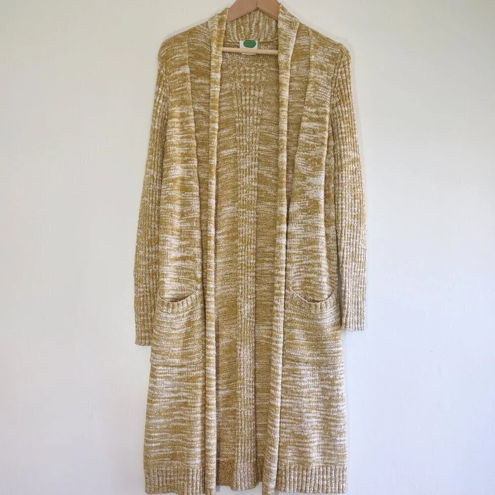 Anthropologie Abigail Boho Long Cardigan Patch Pockets Cabincore Praire Small - Picture 4 of 11
